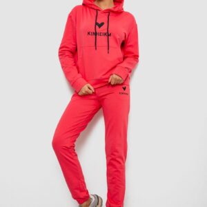 Спортивний костюм з капюшоном кораловий